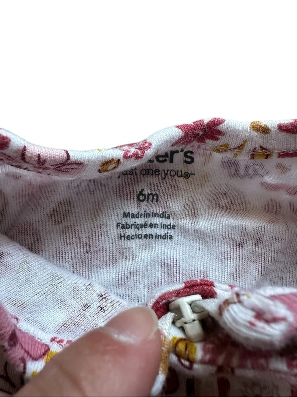 Carter’s lot of 5 Size 3-6 Month zip closure sleeper footed pajamas
